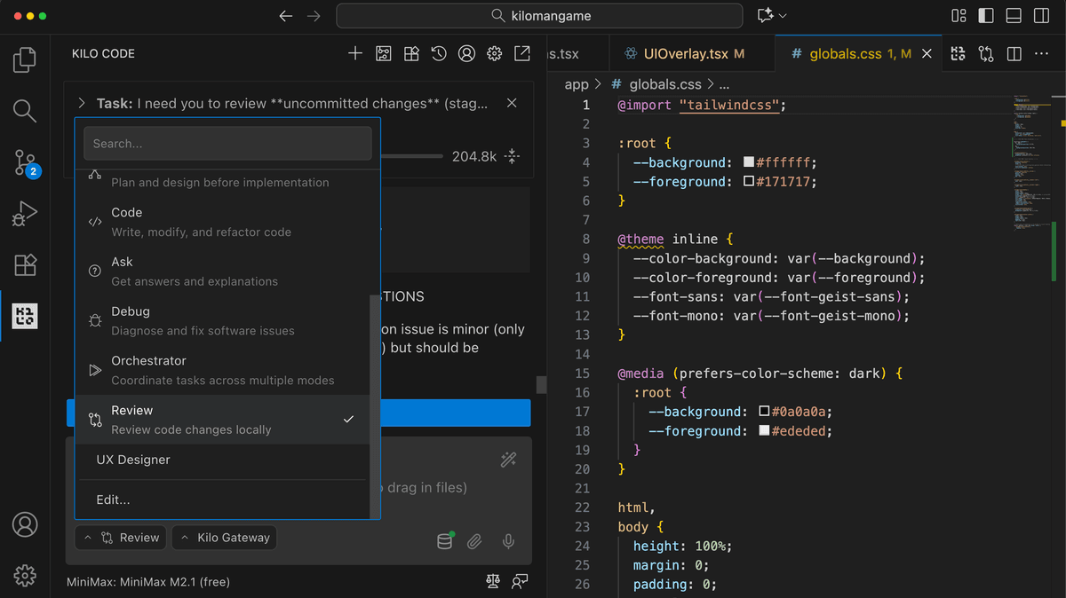 Local code review in IDE